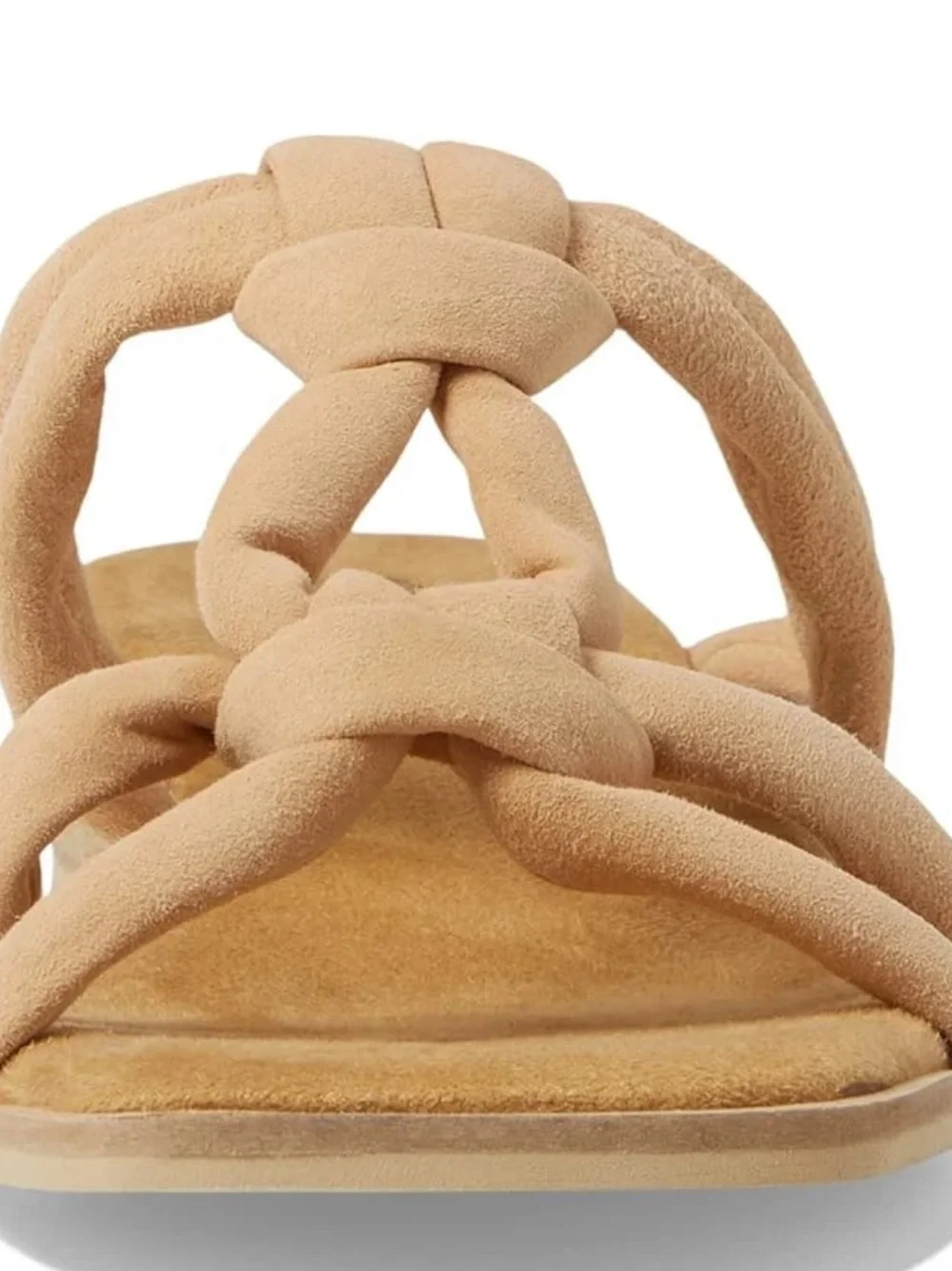 Eric Michael Braided Hope Slide Sandals in Beige size 7